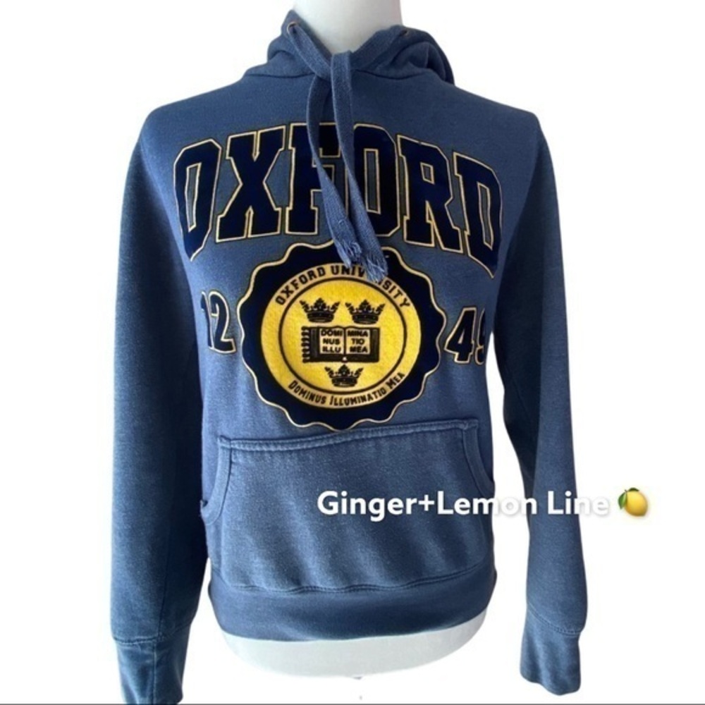 Oxford University Hoodie | Unisex Size Medium | Navy & Yellow | Medium EUC
